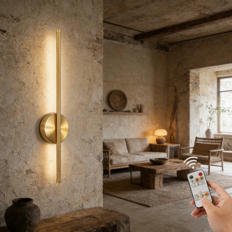 Battery Operated LED Wall Sconce | Remote Control | Wireless USB Rechargeable | Bedroom &amp; Living Room Lighting