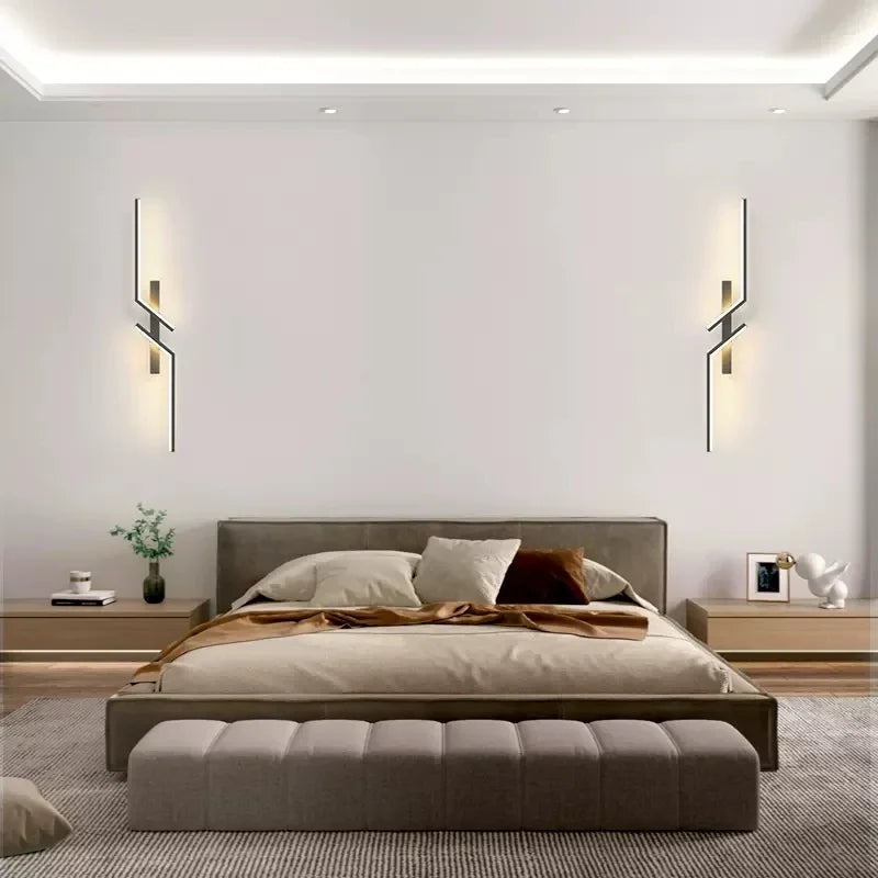 Minimalist LED Strip Wall Light | Touch Control | Rechargeable | TV &amp; Sofa Background Lighting