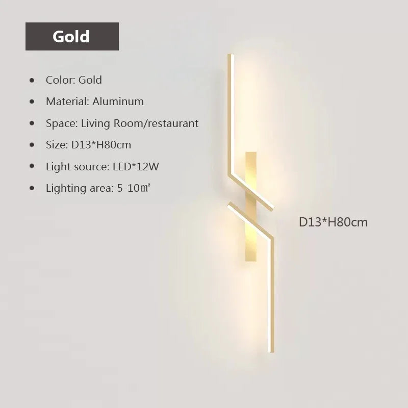 Minimalist LED Strip Wall Light | Touch Control | Rechargeable | TV &amp; Sofa Background Lighting