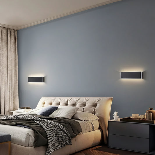 Modern LED Wall Lamp | Rechargeable | Up &amp; Down Lighting | Bedside, Staircase &amp; Bathroom Fixture