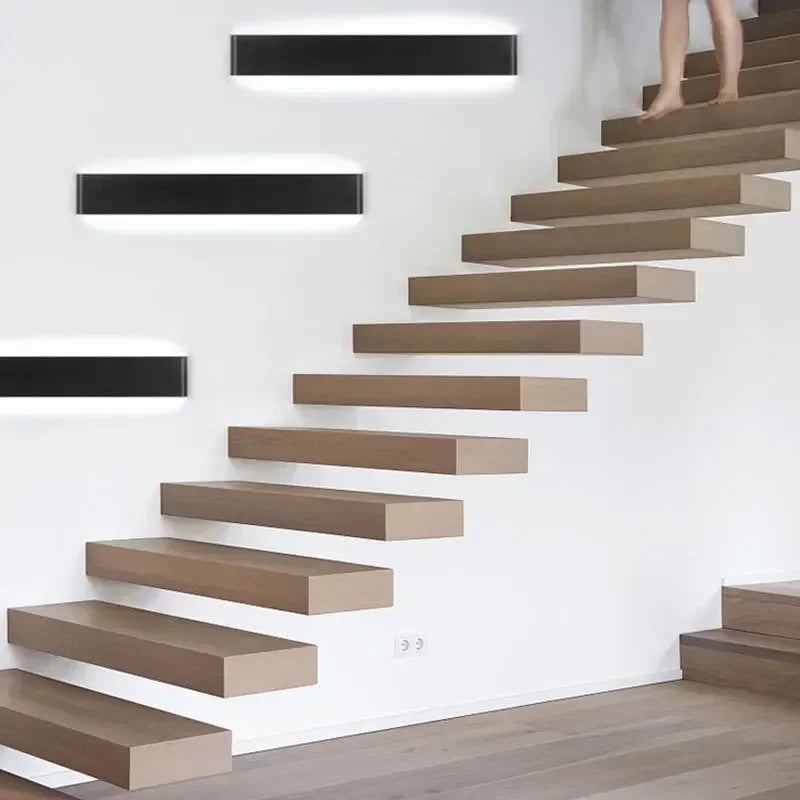 Modern LED Wall Lamp | Rechargeable | Up &amp; Down Lighting | Bedside, Staircase &amp; Bathroom Fixture