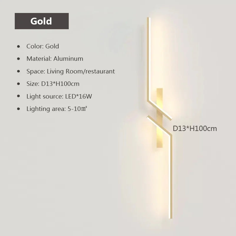 Minimalist LED Strip Wall Light | Touch Control | Rechargeable | TV &amp; Sofa Background Lighting