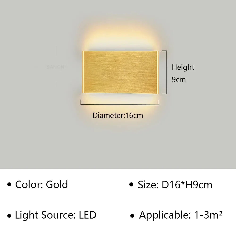 Modern LED Wall Lamp | Rechargeable | Up &amp; Down Lighting | Bedside, Staircase &amp; Bathroom Fixture