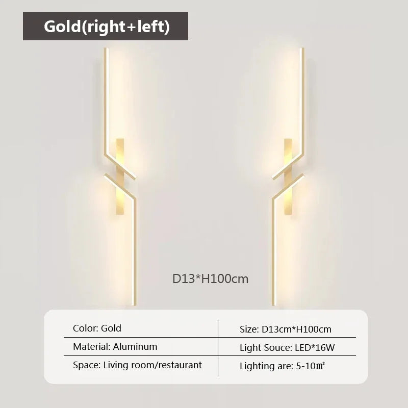 Minimalist LED Strip Wall Light | Touch Control | Rechargeable | TV &amp; Sofa Background Lighting