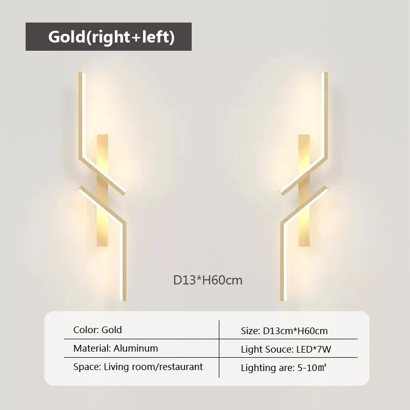 Minimalist LED Strip Wall Light | Touch Control | Rechargeable | TV &amp; Sofa Background Lighting