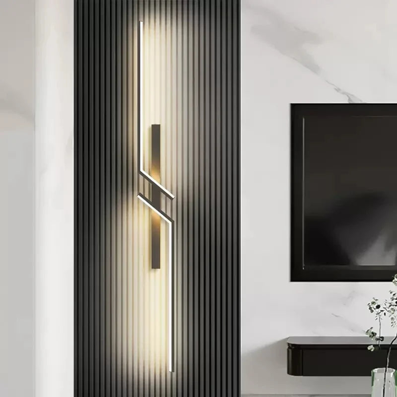 Minimalist LED Strip Wall Light | Touch Control | Rechargeable | TV &amp; Sofa Background Lighting