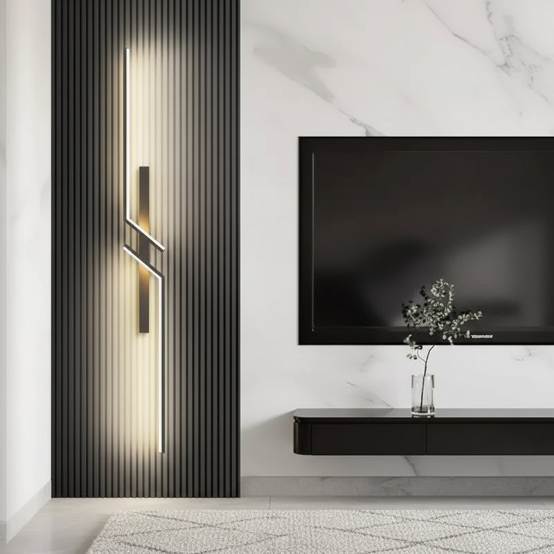 Minimalist LED Strip Wall Light | Touch Control | Rechargeable | TV &amp; Sofa Background Lighting