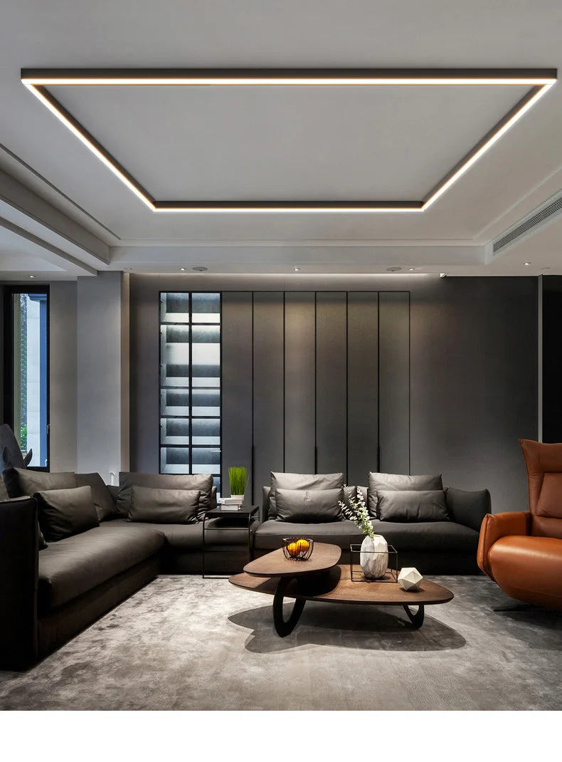 Modern LED Strip Ceiling Light | Surface Mount Linear Light | Living Room Bedroom Kitchen Corridor | Minimalist Flush Mount