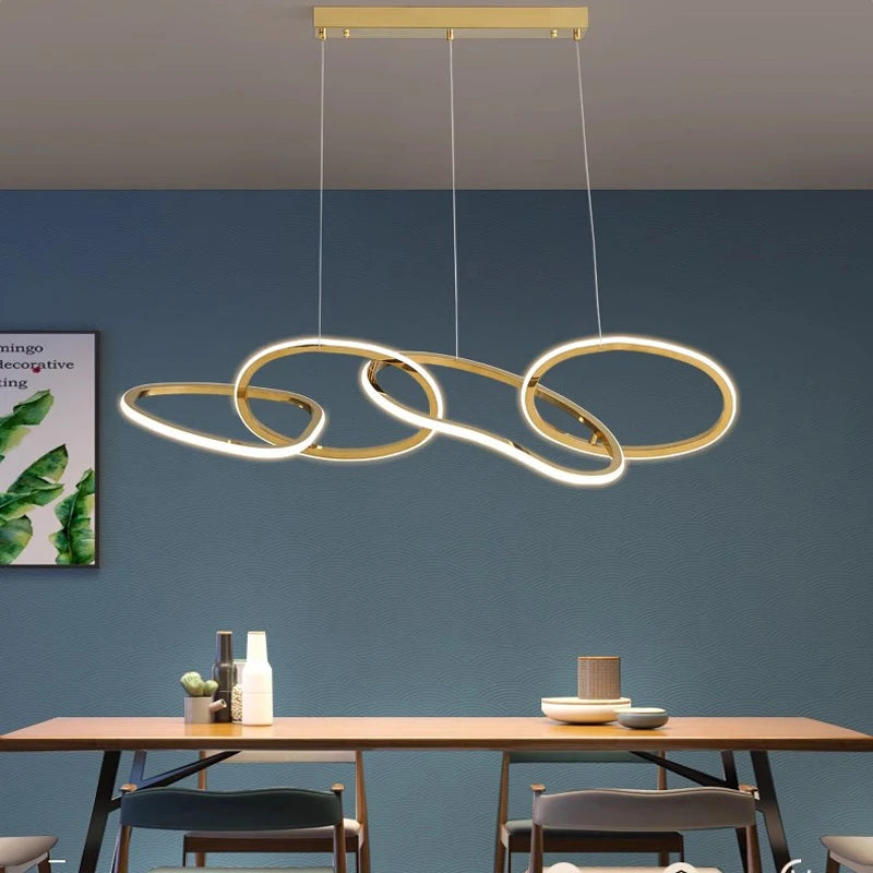 Modern LED Wave Pendant Light | Ceiling Pendant | Dining Room & Living Room | Contemporary Home Lighting