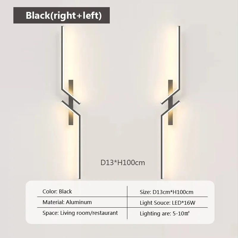 Minimalist LED Strip Wall Light | Touch Control | Rechargeable | TV &amp; Sofa Background Lighting