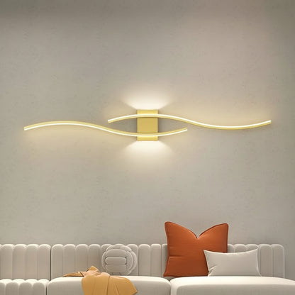 Modern LED Background Wall Light | Touch Dimmable | Black, White &amp; Gold | Living Room &amp; Bedside Sconce