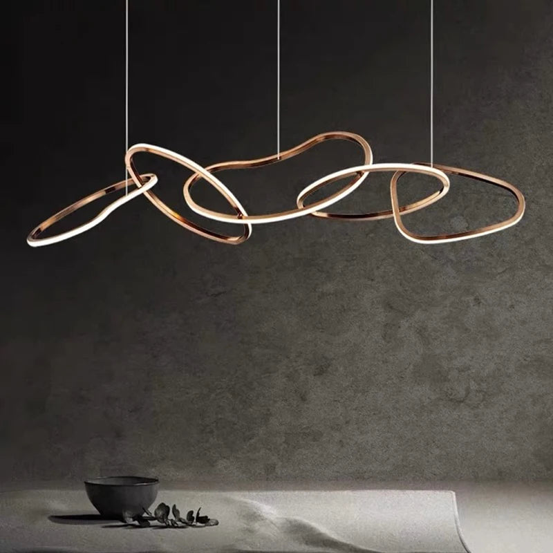 Modern LED Wave Pendant Light | Ceiling Pendant | Dining Room & Living Room | Contemporary Home Lighting