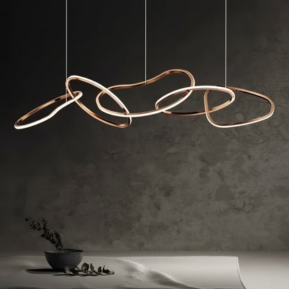 Modern LED Wave Pendant Light | Dining Room & Kitchen Island Lighting | Contemporary Ceiling Pendant