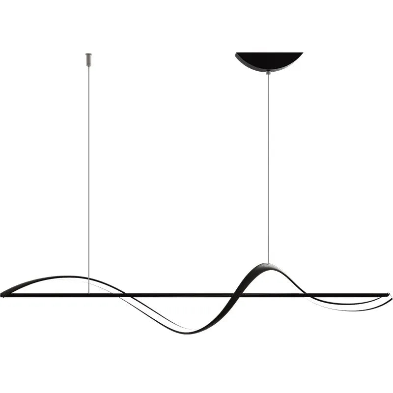 Modern LED Wave Ribbon Pendant Light | S-Curve Design | Living Room & Dining | Contemporary Home Lighting