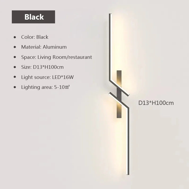 Minimalist LED Strip Wall Light | Touch Control | Rechargeable | TV &amp; Sofa Background Lighting