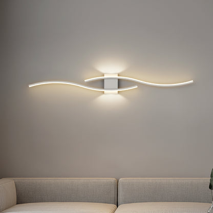 Modern LED Background Wall Light | Touch Dimmable | Black, White &amp; Gold | Living Room &amp; Bedside Sconce