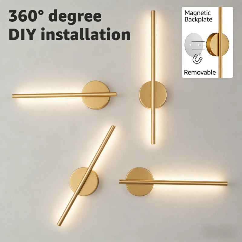 Battery Operated LED Wall Sconce | Remote Control | Wireless USB Rechargeable | Bedroom &amp; Living Room Lighting