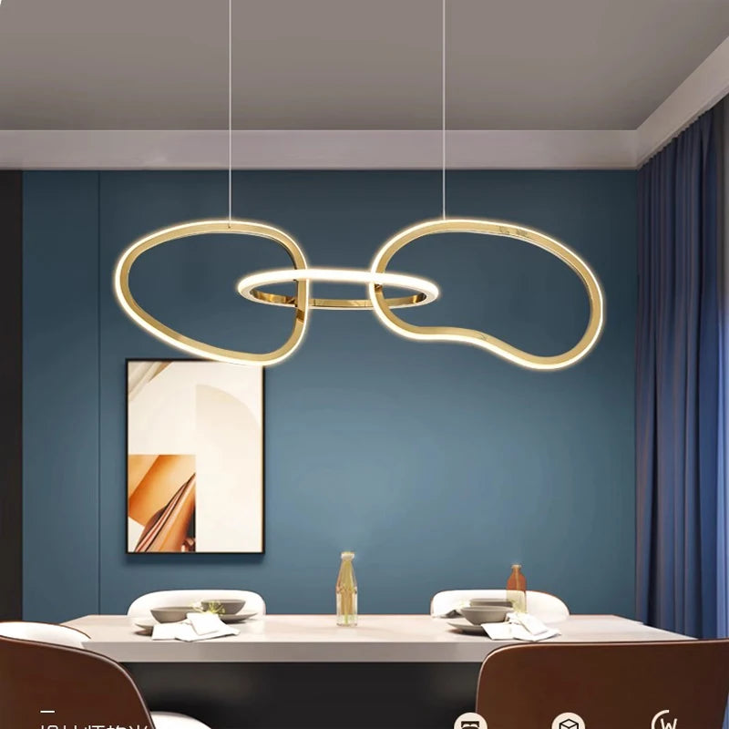 Modern LED Wave Pendant Light | Ceiling Pendant | Dining Room & Living Room | Contemporary Home Lighting