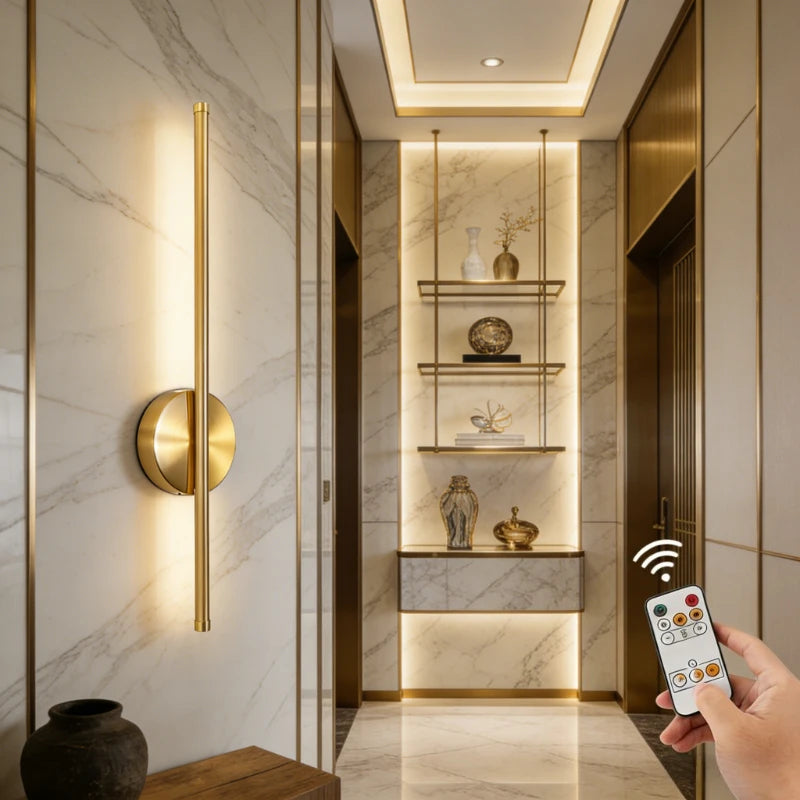 Battery Operated LED Wall Sconce | Remote Control | Wireless USB Rechargeable | Bedroom &amp; Living Room Lighting