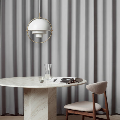 Scandinavian-Style LED Pendant Light | Gold & Black Sphere | Dining Room & Kitchen | Adjustable Hanging Light