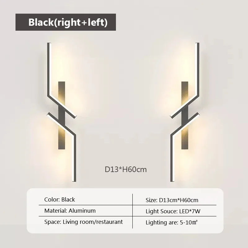 Minimalist LED Strip Wall Light | Touch Control | Rechargeable | TV &amp; Sofa Background Lighting