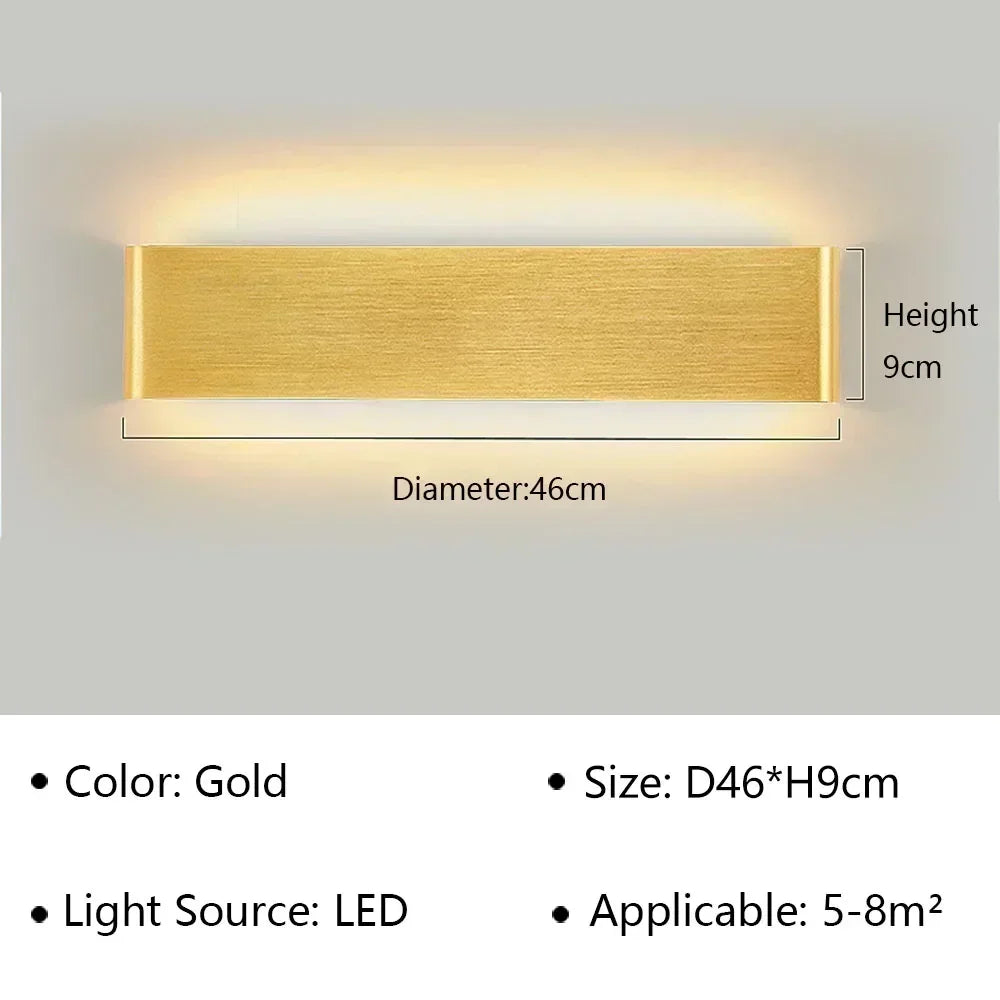 Modern LED Wall Lamp | Rechargeable | Up &amp; Down Lighting | Bedside, Staircase &amp; Bathroom Fixture