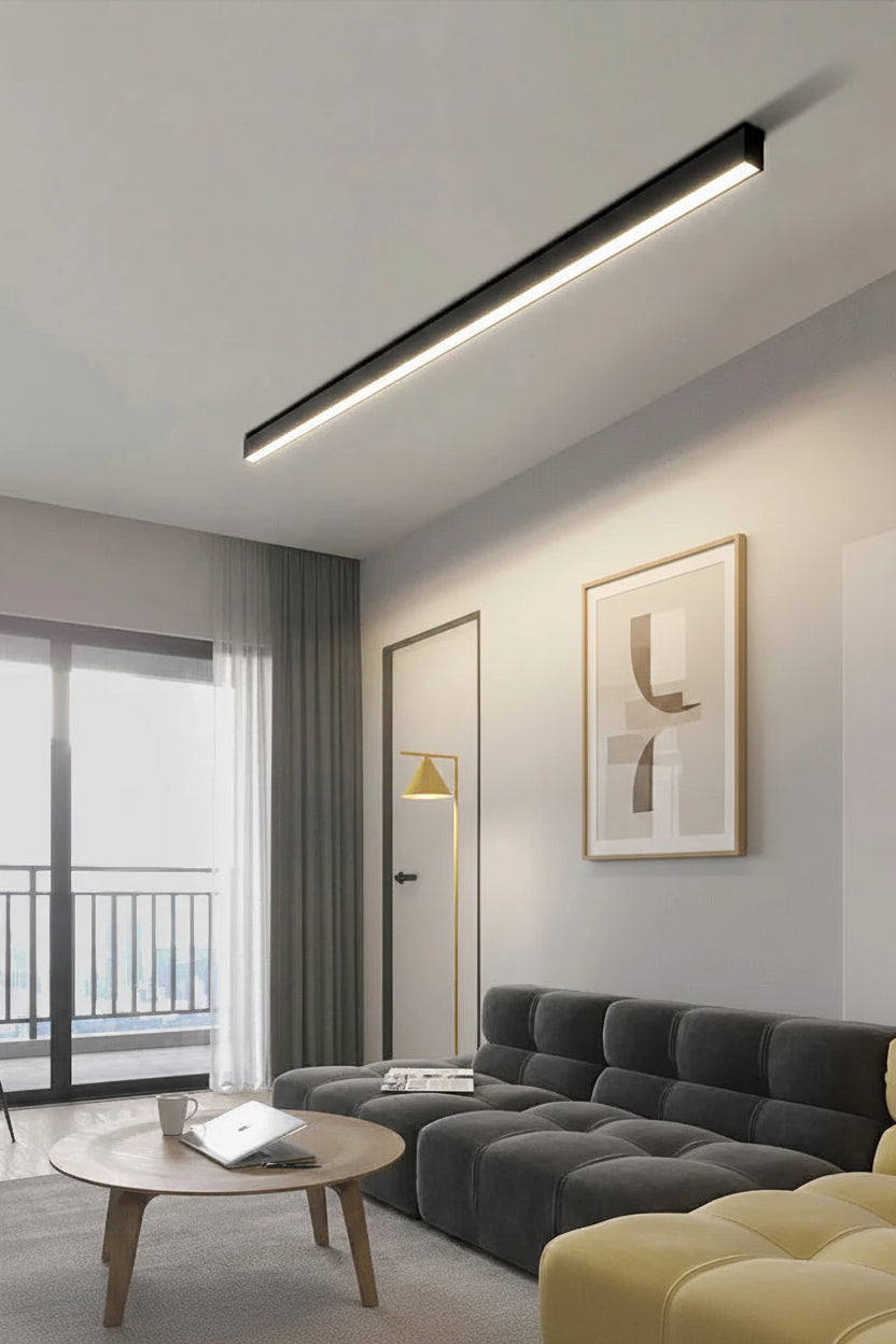 Modern LED Strip Ceiling Light | Surface Mount Linear Light | Living Room Bedroom Kitchen Corridor | Minimalist Flush Mount