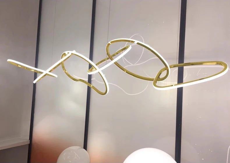 Modern LED Wave Pendant Light | Ceiling Pendant | Dining Room & Living Room | Contemporary Home Lighting