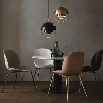 Scandinavian-Style LED Pendant Light | Gold & Black Sphere | Dining Room & Kitchen | Adjustable Hanging Light